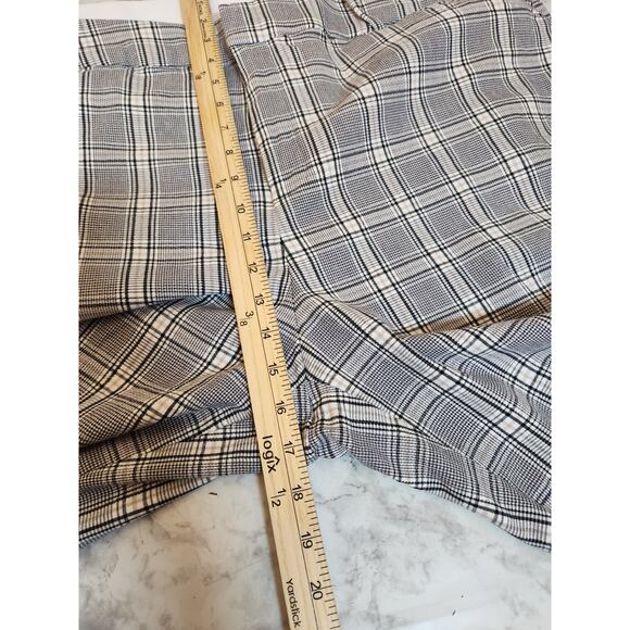 Ava & Viv Women's Gray Plaid High Rise Stretch Ankle Tapered Pants Size 22 - Picture 7 of 8